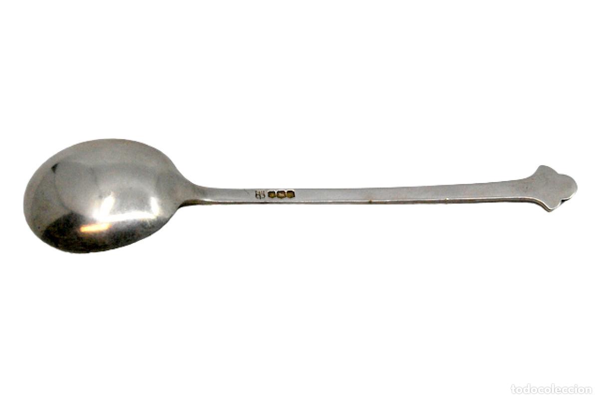 Antig&uuml;edades: Cuchara de helado de plata - Flor de Liz - Foto 1