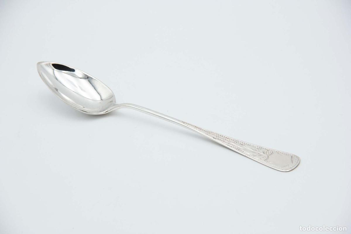 Antig&uuml;edades: Cuchara de plata para servir arroz - Foto 1