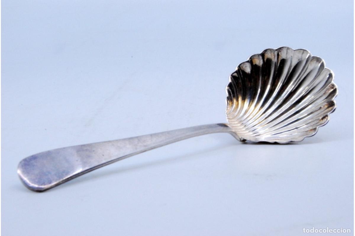 Antig&uuml;edades: cuchara de az&uacute;car de plata - Foto 7