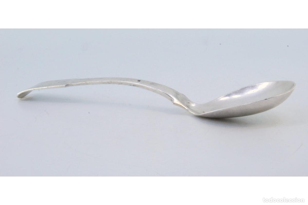 Antig&uuml;edades: cuchara de postre de plata - Foto 5