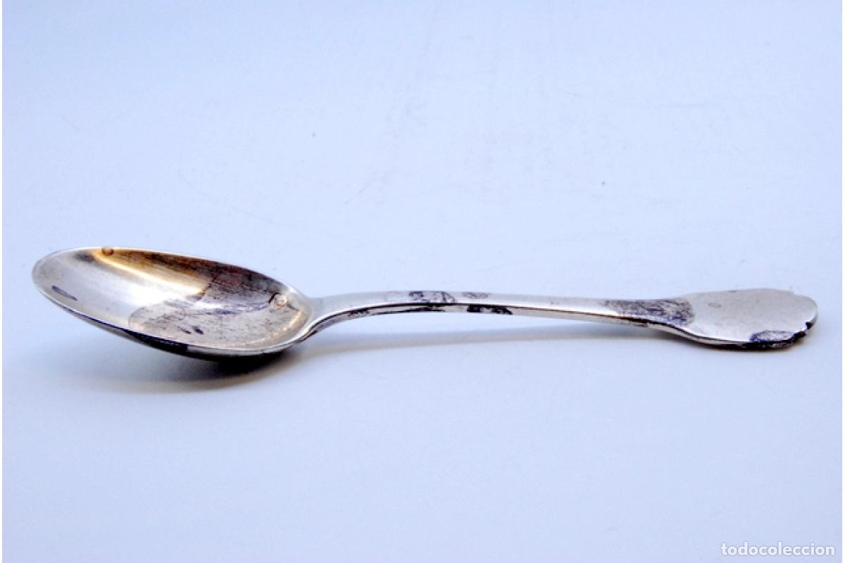 Antig&uuml;edades: cuchara de postre de plata - Foto 8