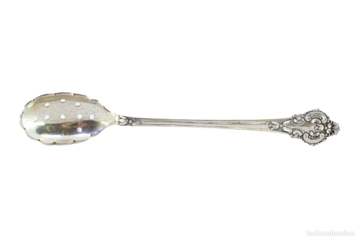 Antig&uuml;edades: cuchara de plata para aceitunas - Foto 1