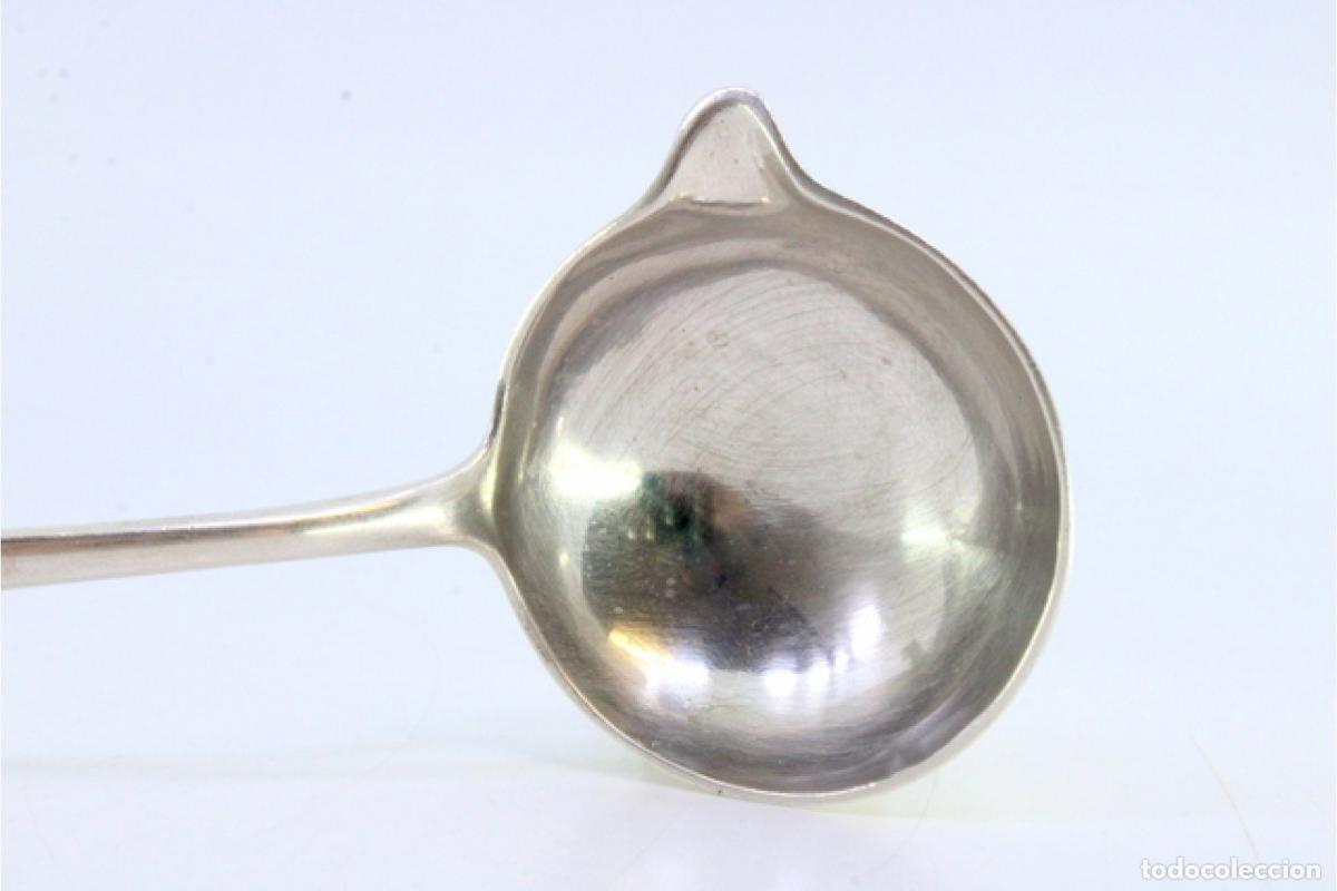 Antig&uuml;edades: cuchara de salsa de plata - Foto 7