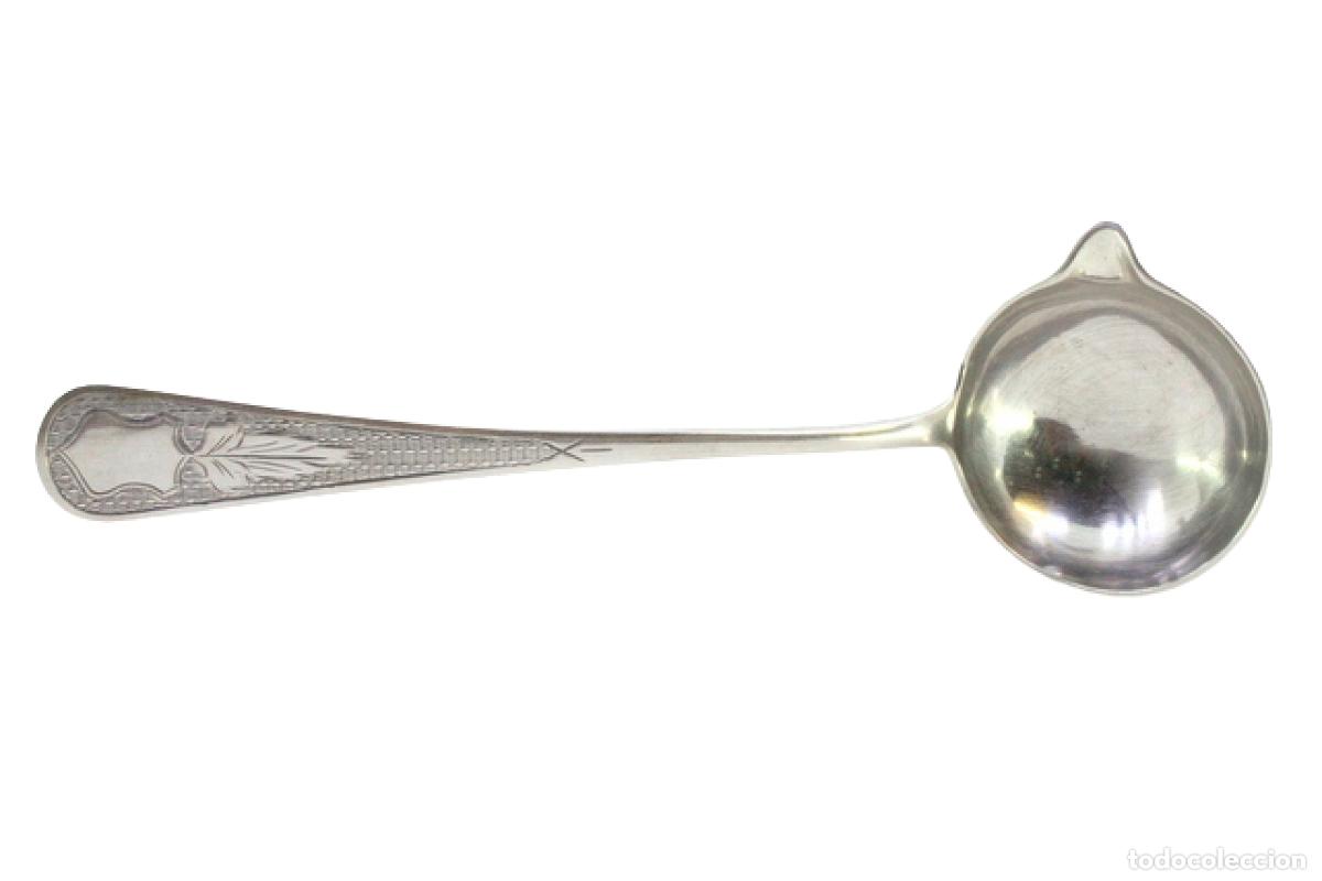 Oggetti Antichi: cuchara de salsa de plata