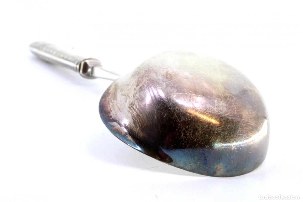 Antig&uuml;edades: cuchara de salsa de plata - Foto 7