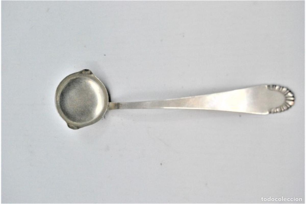 Antig&uuml;edades: cuchara de salsa de plata - Foto 3
