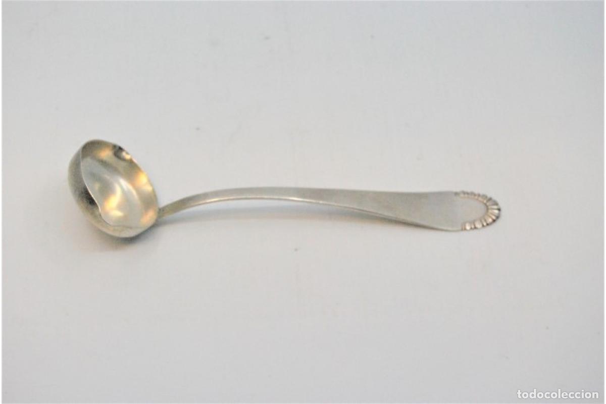 Antig&uuml;edades: cuchara de salsa de plata - Foto 6