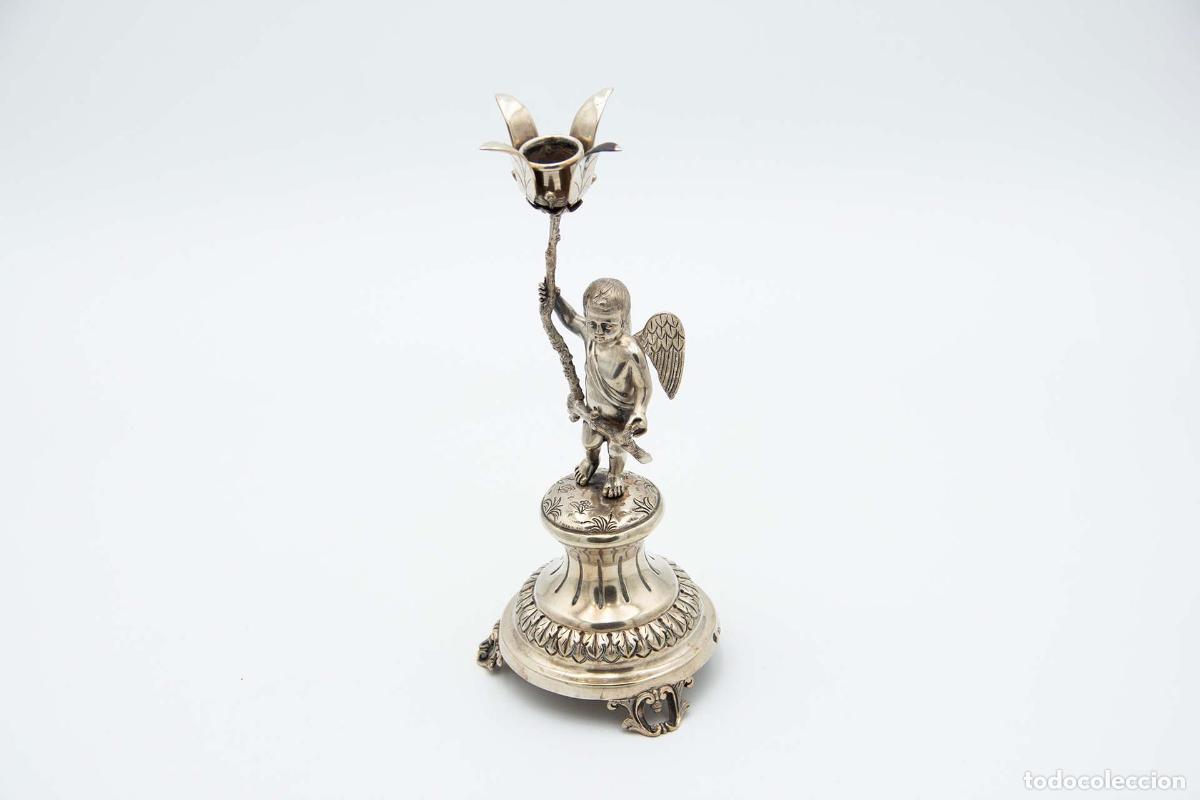 Antiquit&auml;ten: Soporte para palillos de dientes de plata - &Aacute;ngel