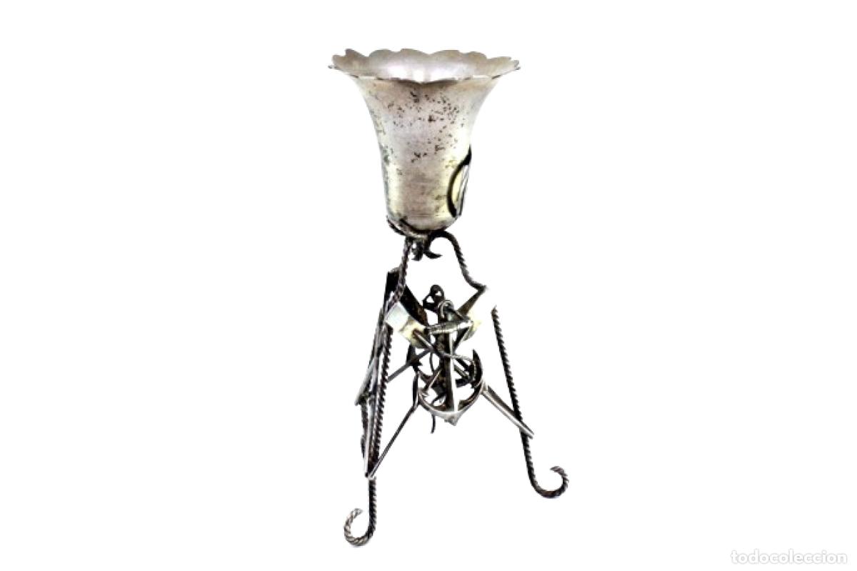 Antiques: Soporte para palillos de dientes de plata - C&aacute;liz