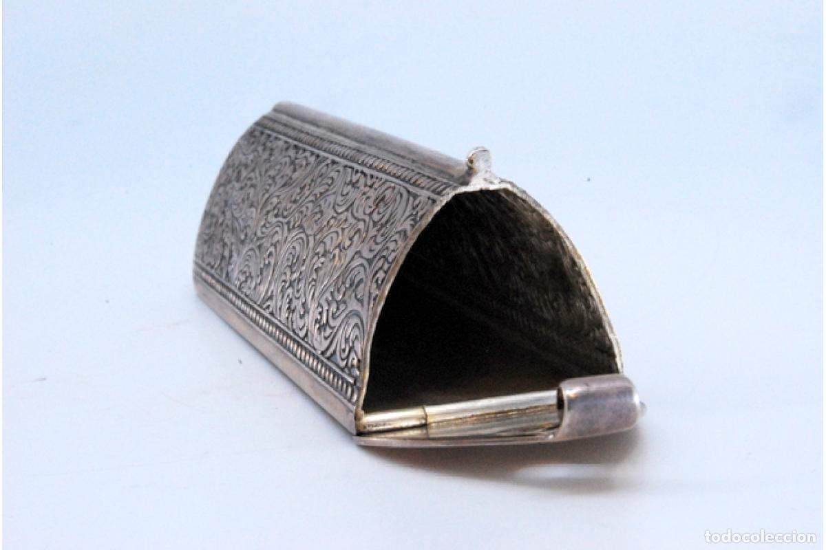 Antig&uuml;edades: soporte de plata para palillos de dientes - Foto 7