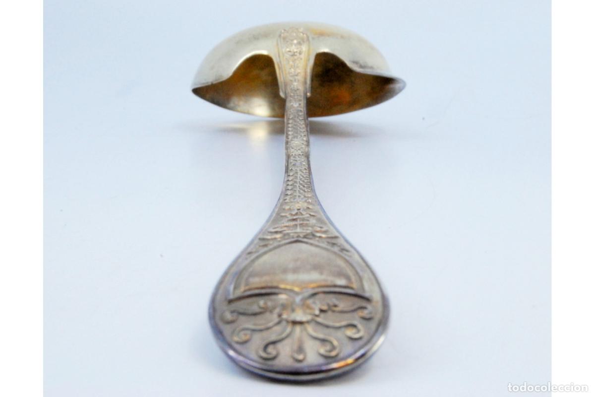 Antig&uuml;edades: Cuchara para salsa de plata ba&ntilde;ada en oro - Foto 7