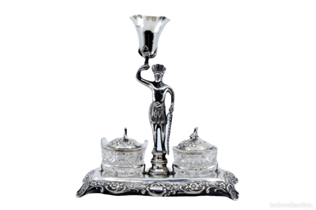 Antiques: Soporte para palillos de dientes de plata - Guerrero