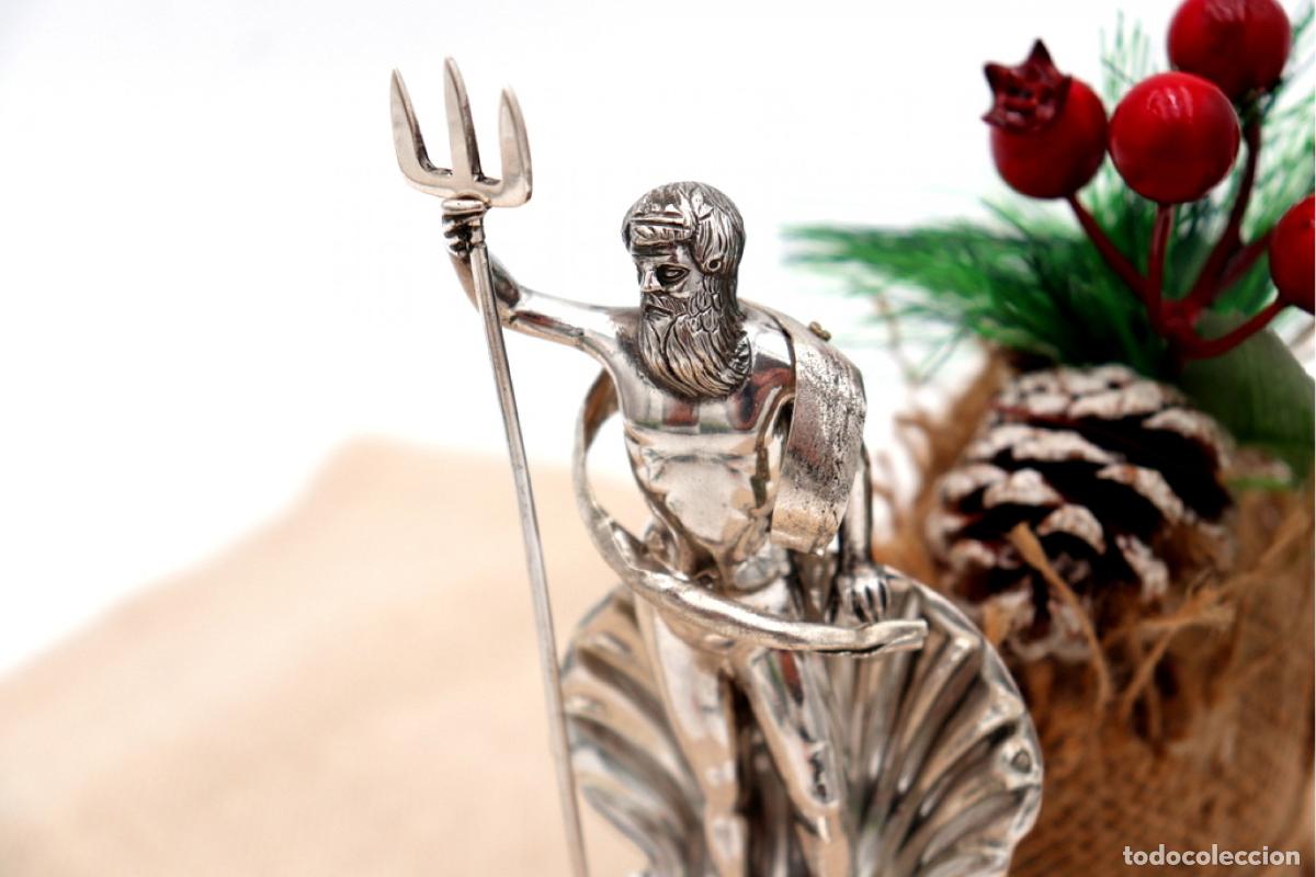 Antig&uuml;edades: Palillero de plata - Neptuno con tridente - Foto 5