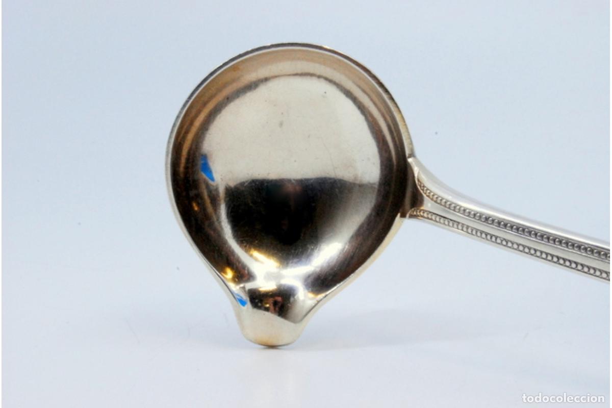 Antig&uuml;edades: cuchara de salsa de plata - Foto 7