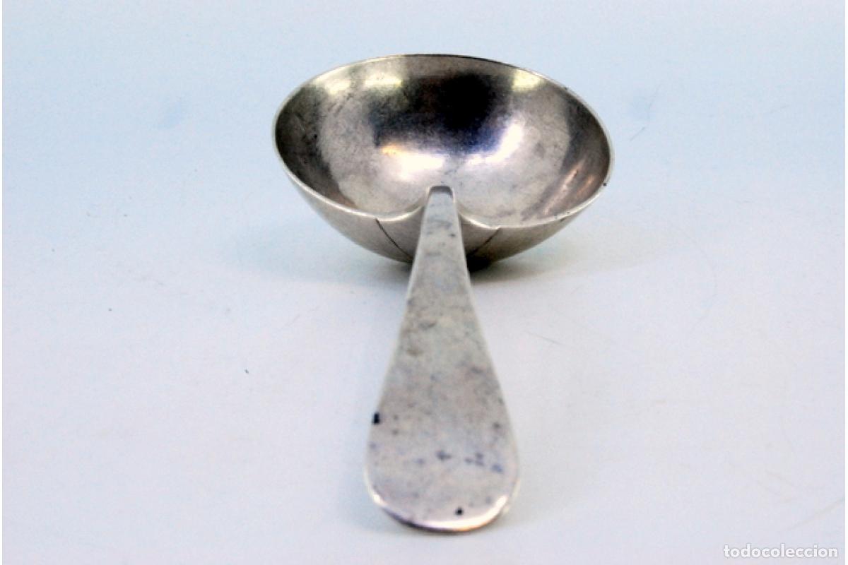 Antig&uuml;edades: cuchara de salsa de plata - Foto 6