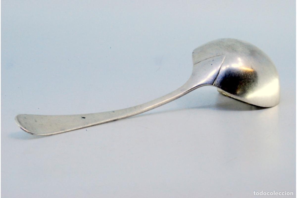 Antig&uuml;edades: cuchara de salsa de plata - Foto 7
