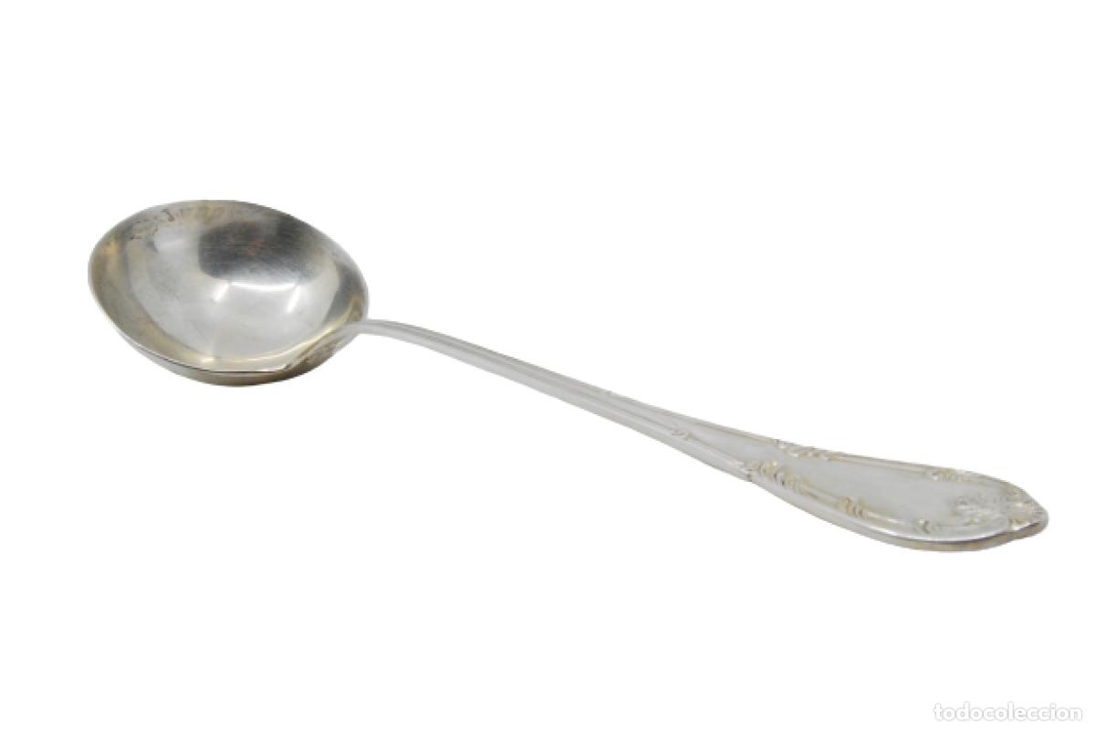 Antiguidades: Cuchar&oacute;n de sopa de plata