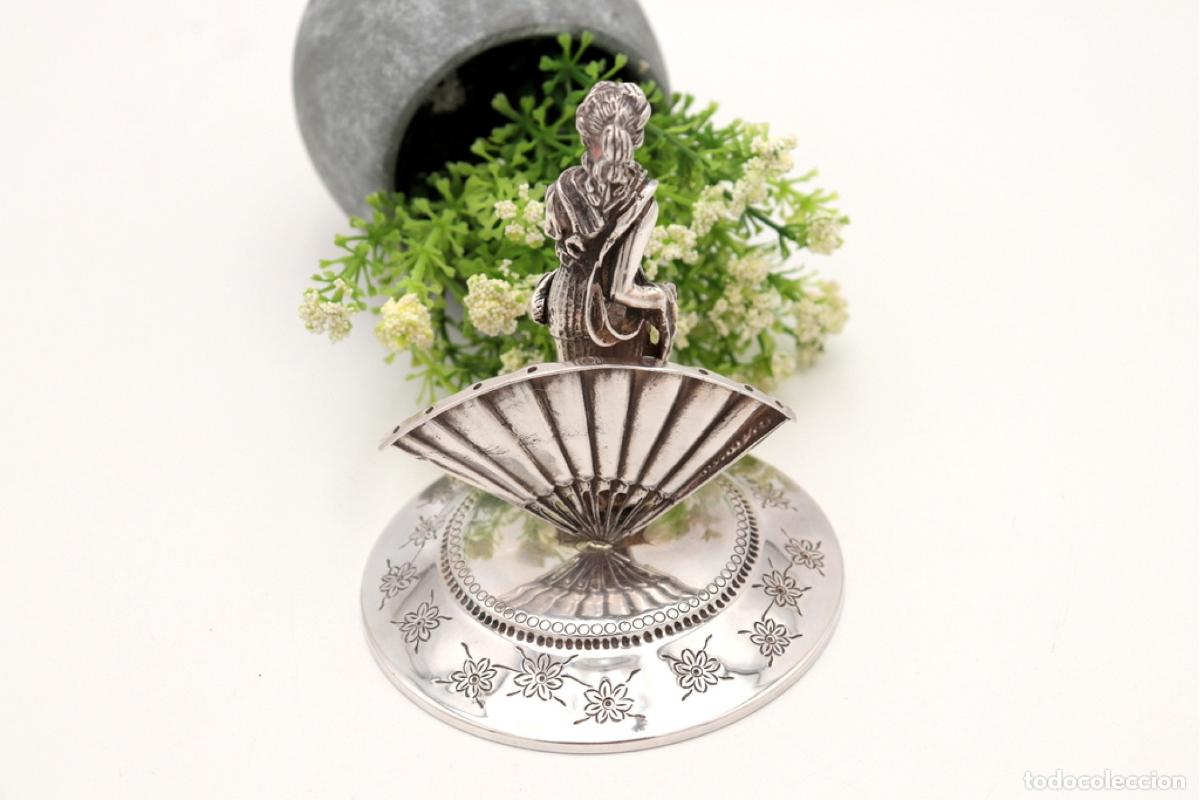Antig&uuml;edades: Palillero de plata - Dama con abanico - Foto 2