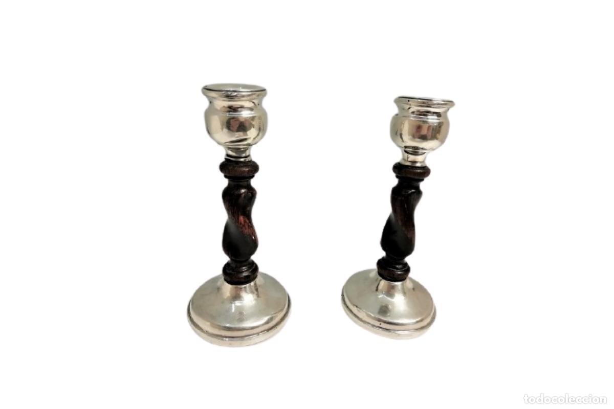 Oggetti Antichi: candelabros de plata