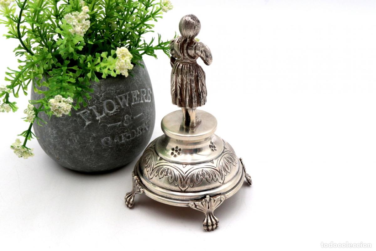Antig&uuml;edades: Palillero de plata - Dama con sombrilla - Foto 3