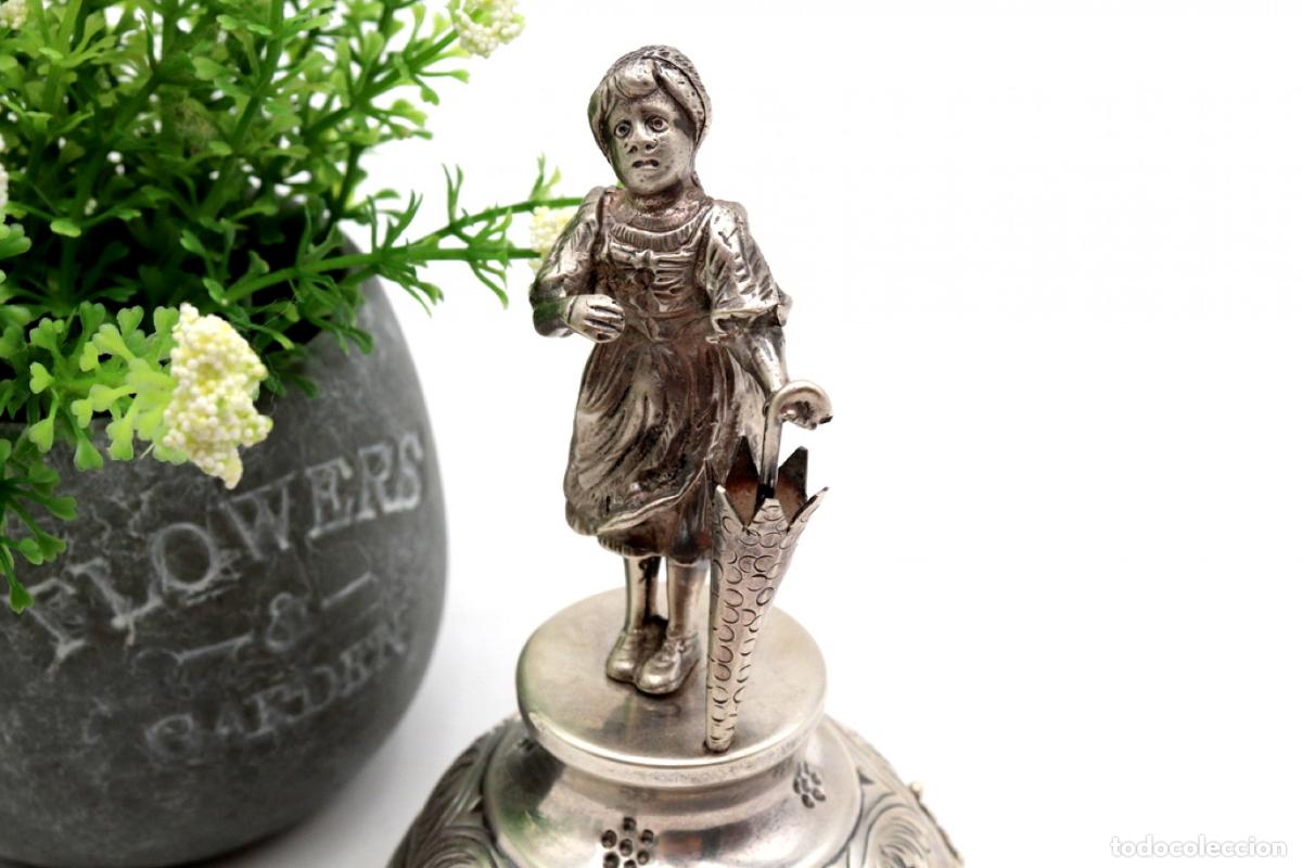 Antig&uuml;edades: Palillero de plata - Dama con sombrilla - Foto 4