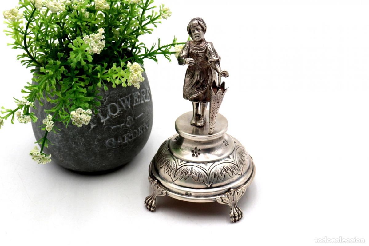 Antig&uuml;edades: Palillero de plata - Dama con sombrilla - Foto 6