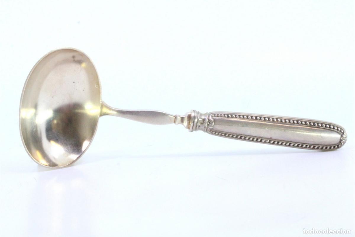 Antig&uuml;edades: cuchara de salsa de plata - Foto 5