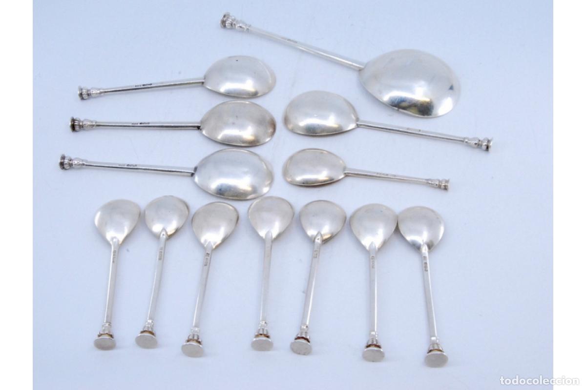 Antig&uuml;edades: Juego de 13 cucharas - Foto 5
