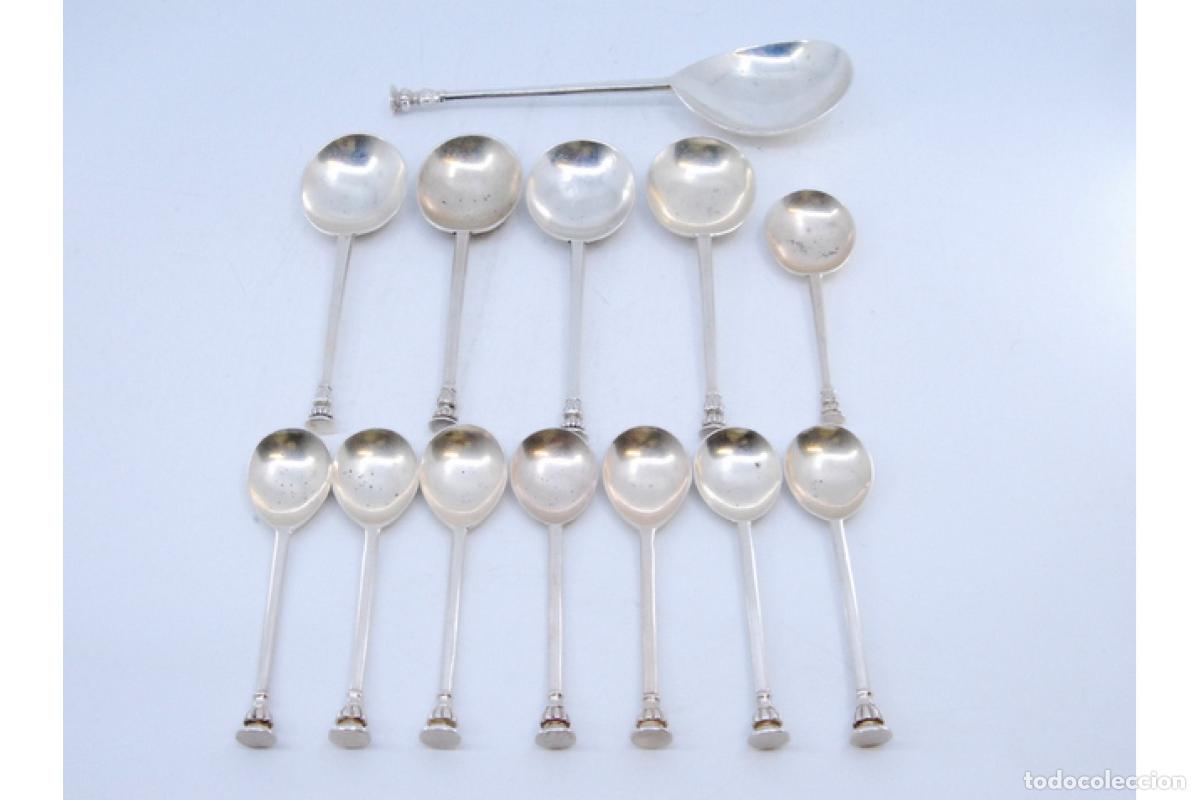 Antig&uuml;edades: Juego de 13 cucharas - Foto 7