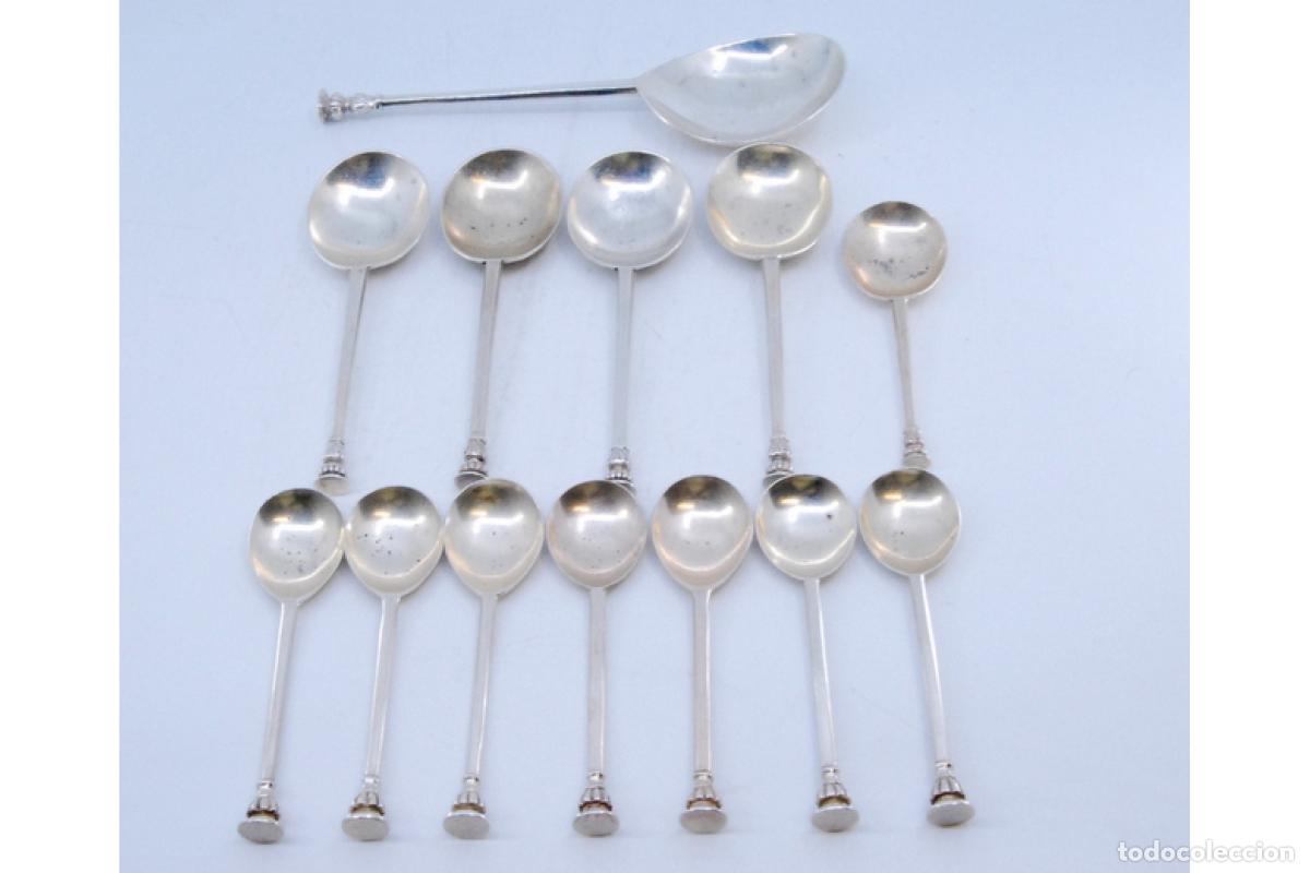 Antig&uuml;edades: Juego de 13 cucharas - Foto 8