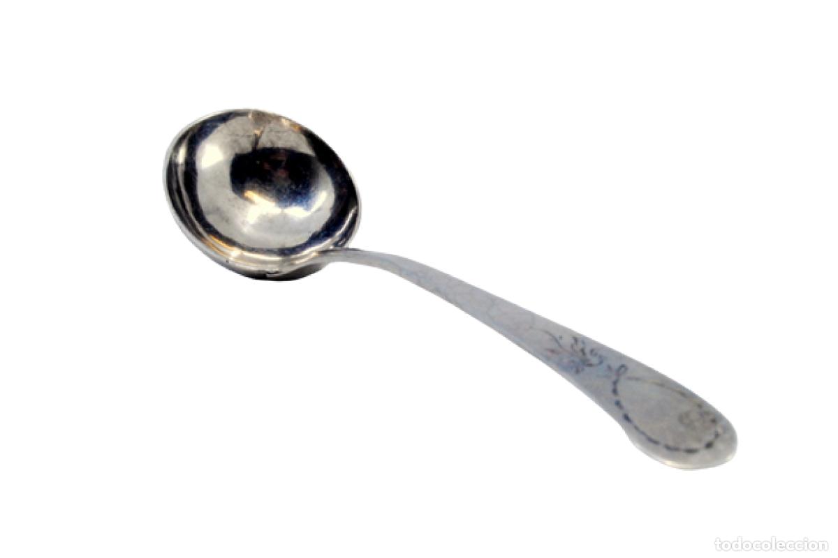 Antiquit&eacute;s: cuchara de az&uacute;car de plata