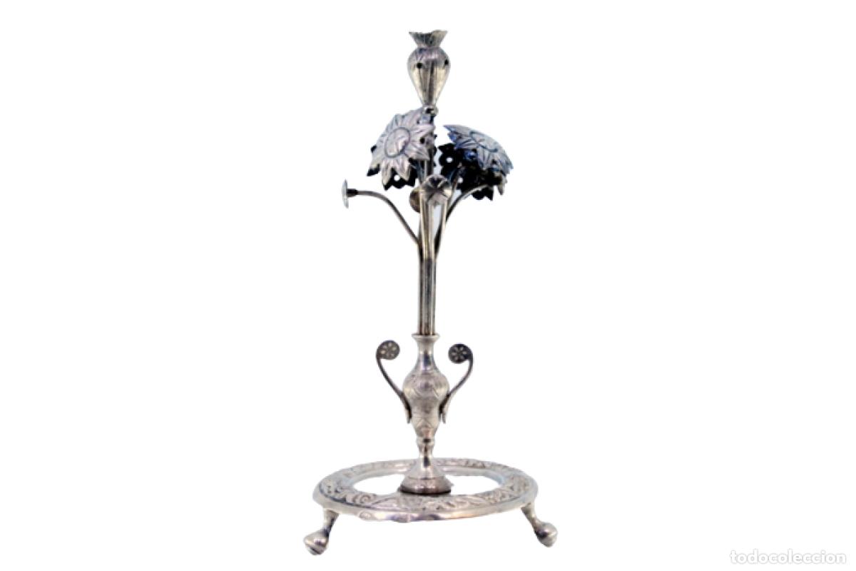 Antig&uuml;edades: Soporte de plata para palillos de dientes - Florero