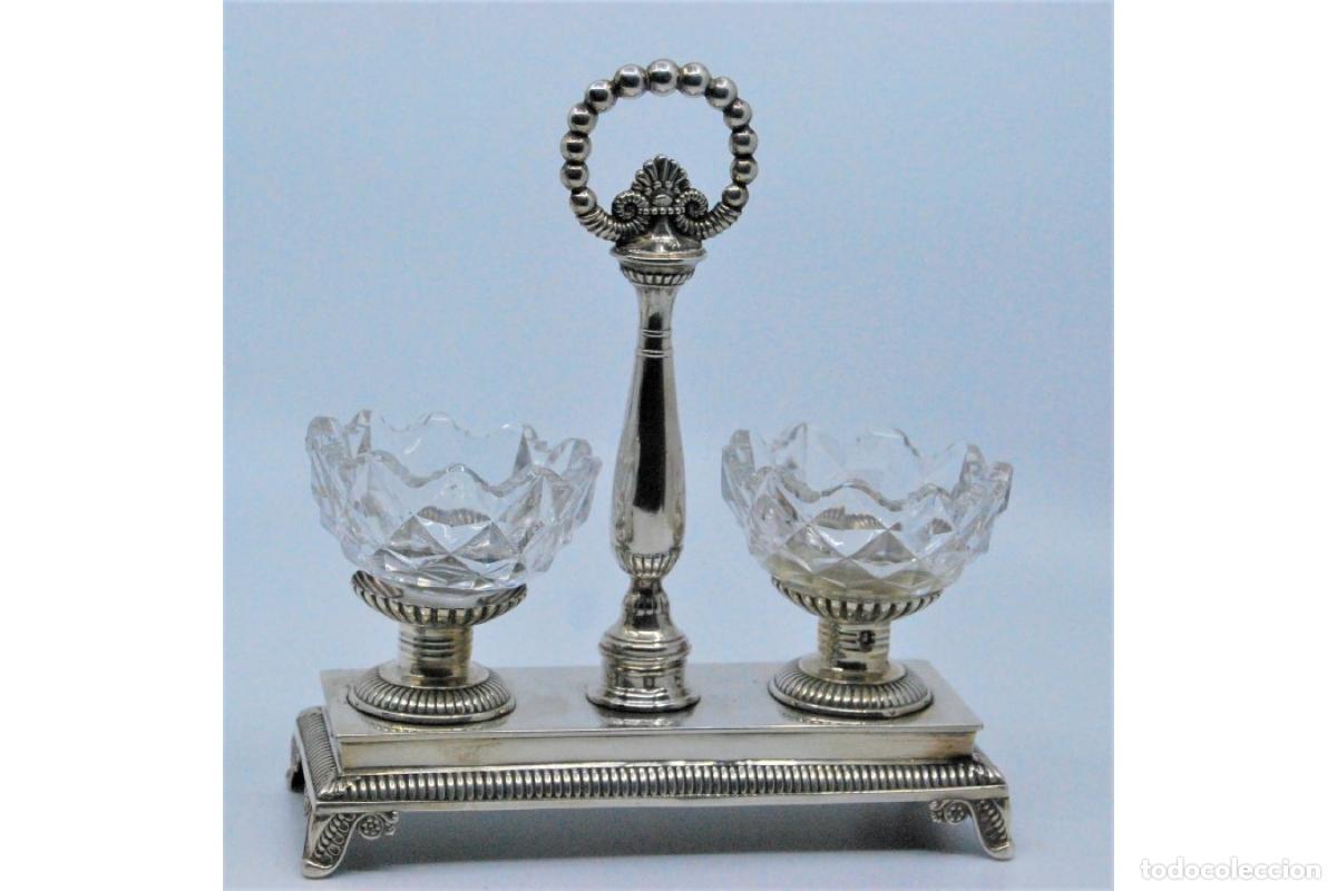 Antig&uuml;edades: Salero y pimentero, de plata. - Foto 2
