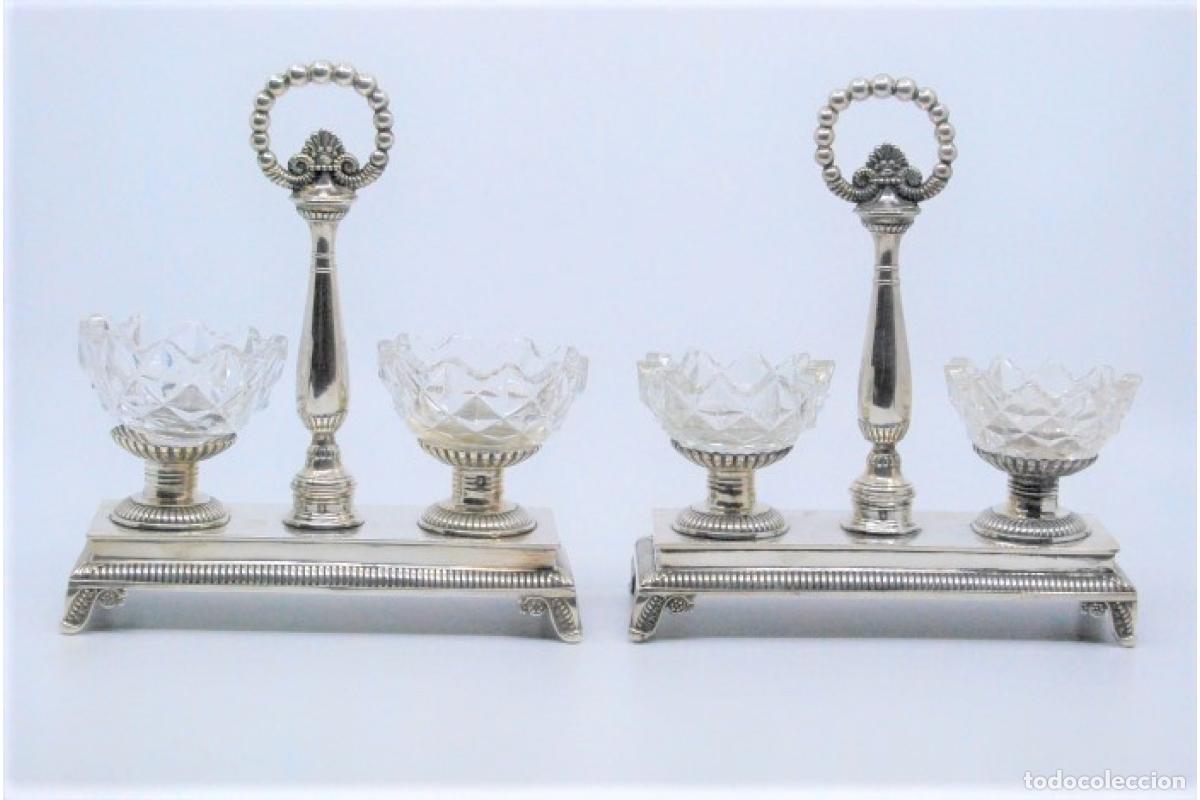 Antig&uuml;edades: Salero y pimentero, de plata. - Foto 3