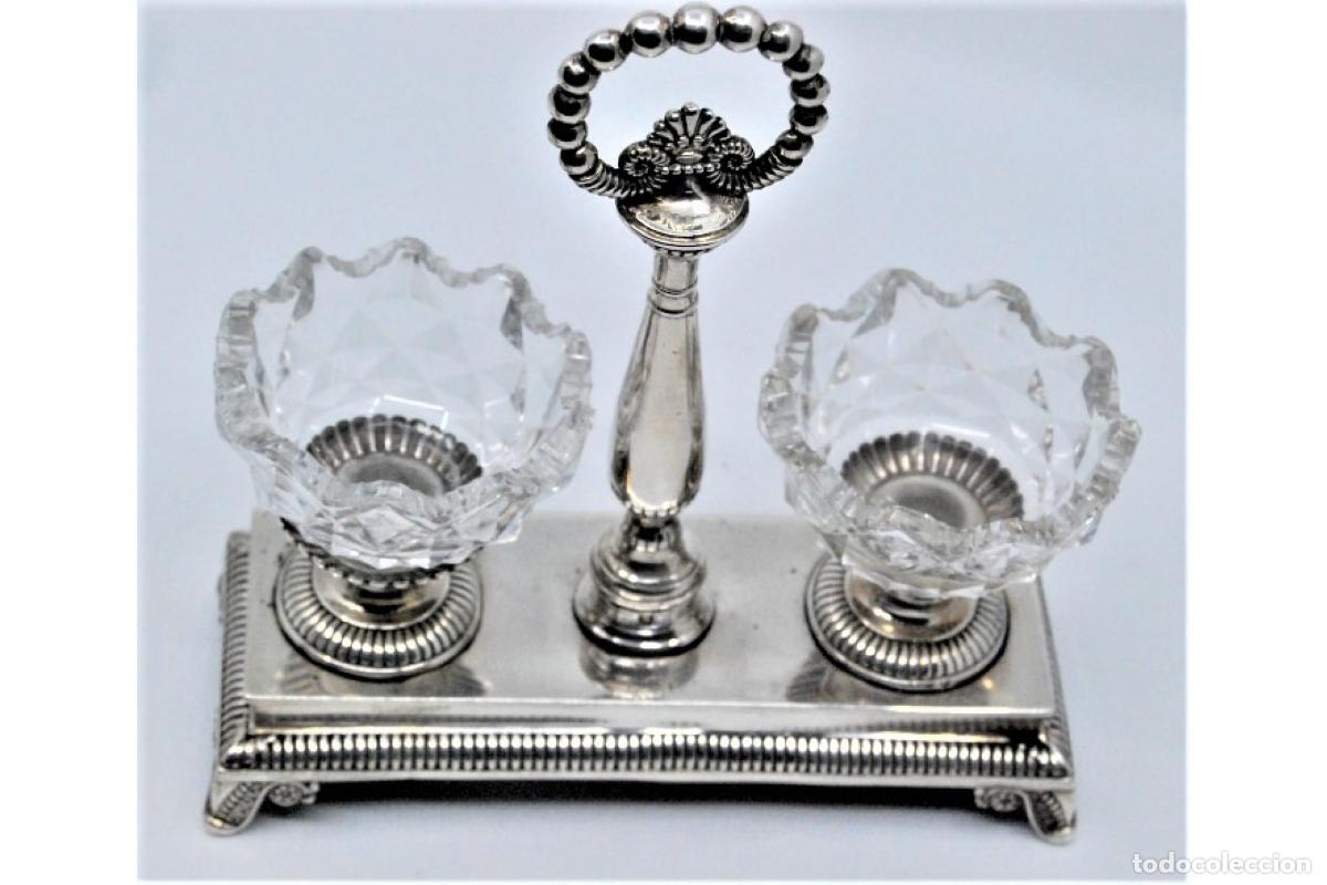 Antig&uuml;edades: Salero y pimentero, de plata. - Foto 4