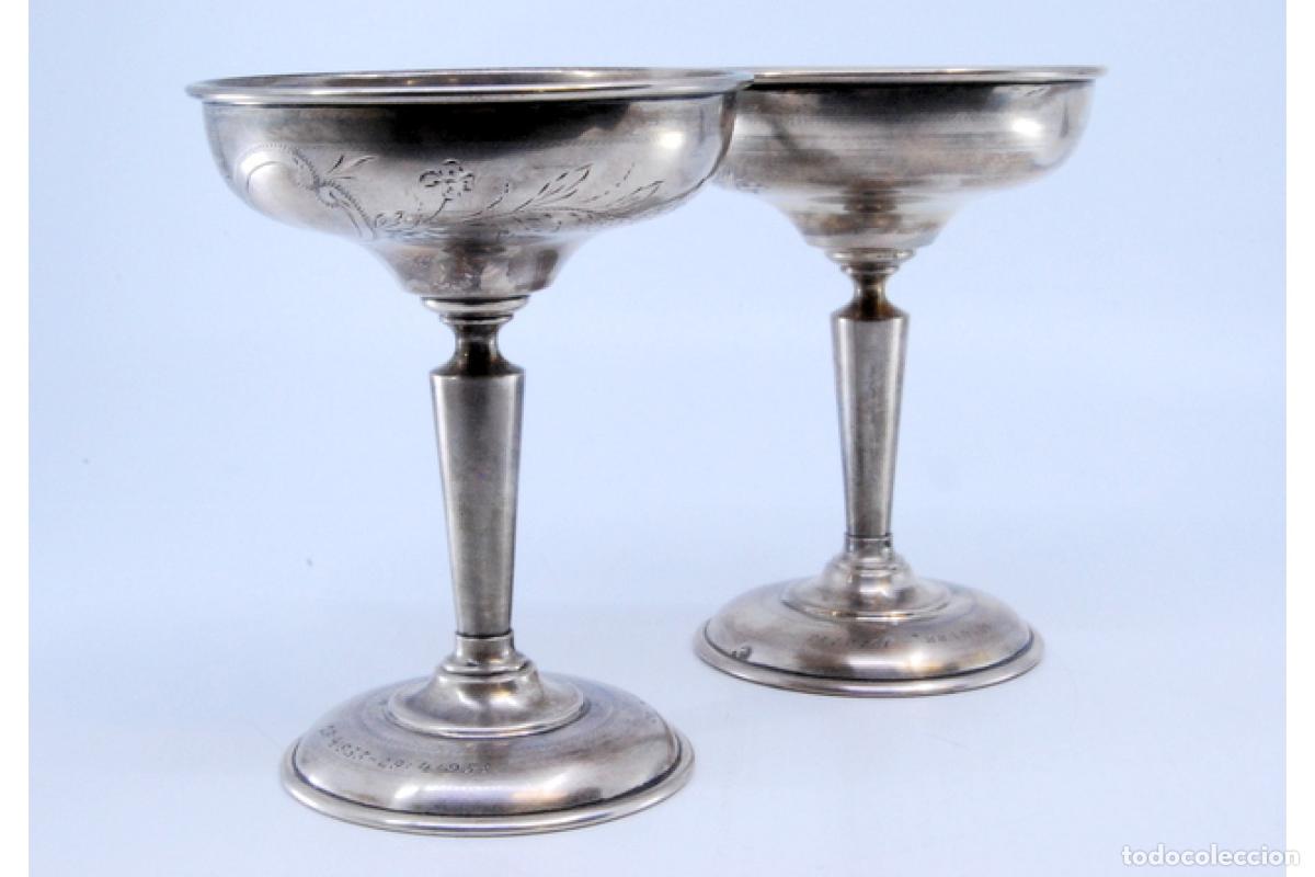 Antig&uuml;edades: Copas de champ&aacute;n de plata - Foto 2