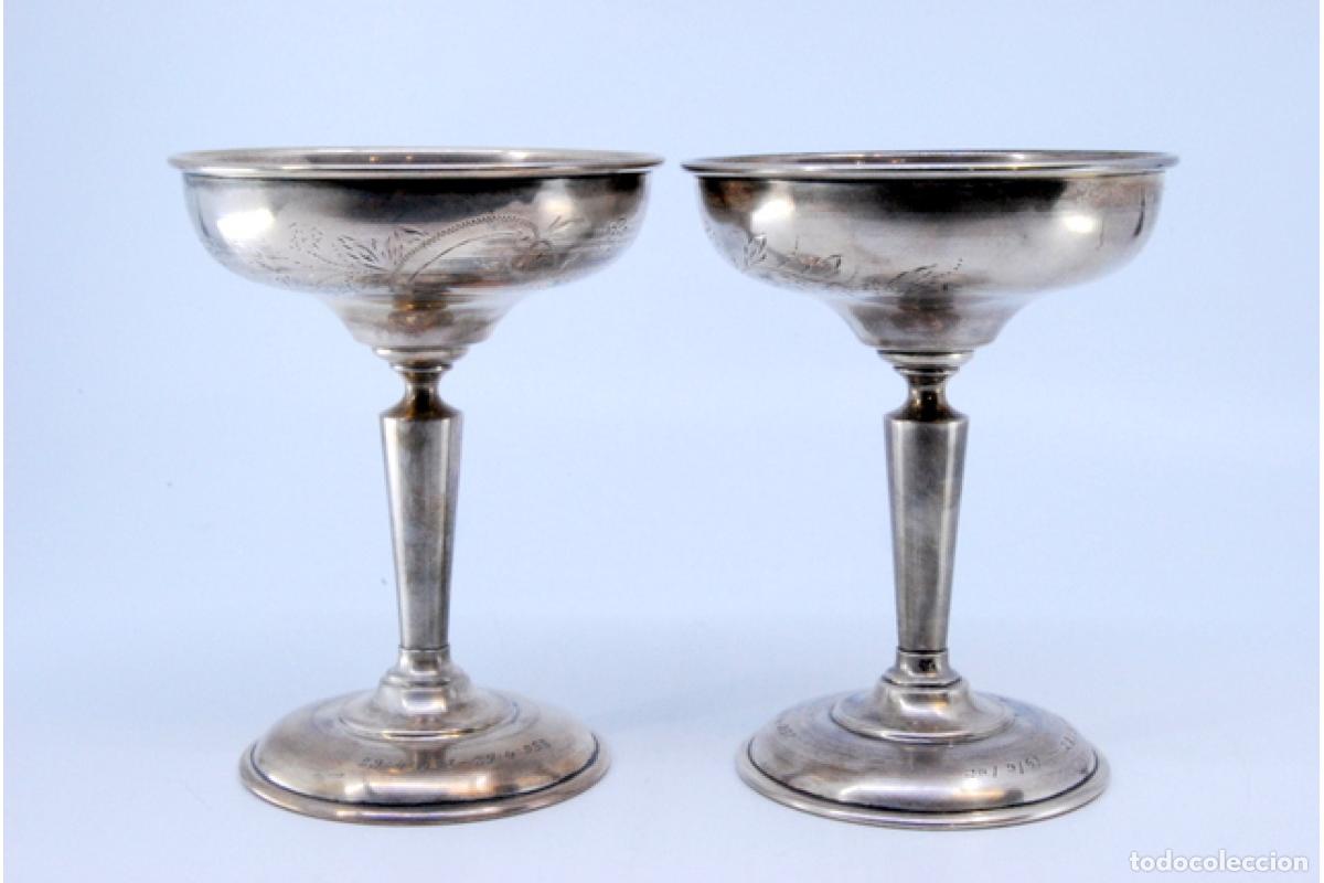 Antig&uuml;edades: Copas de champ&aacute;n de plata - Foto 9