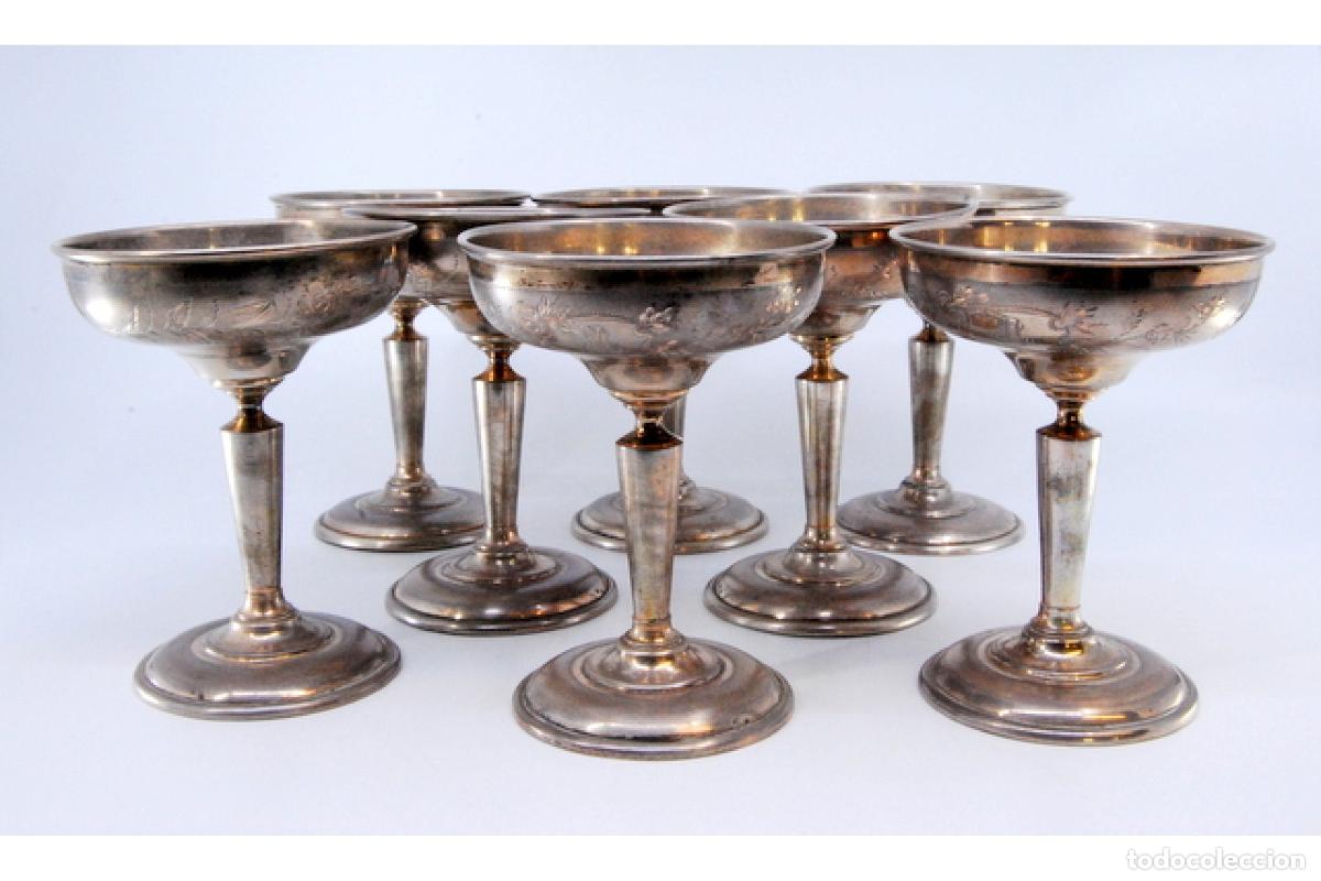 Antig&uuml;edades: Copas de champ&aacute;n de plata - Foto 5