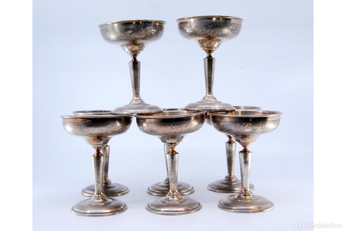 Antig&uuml;edades: Copas de champ&aacute;n de plata - Foto 7