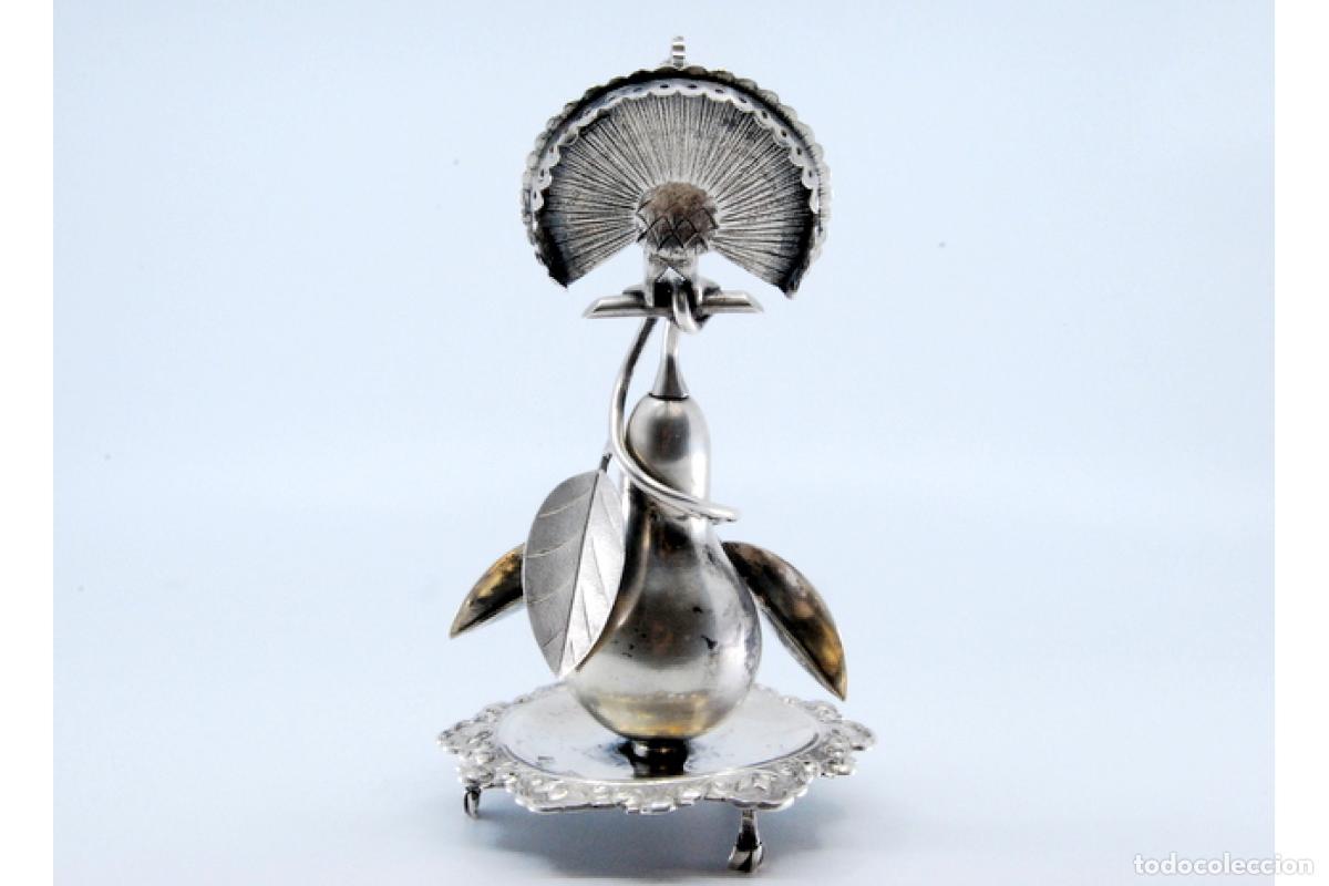 Antig&uuml;edades: Palillero de plata - Pavo real - Foto 6