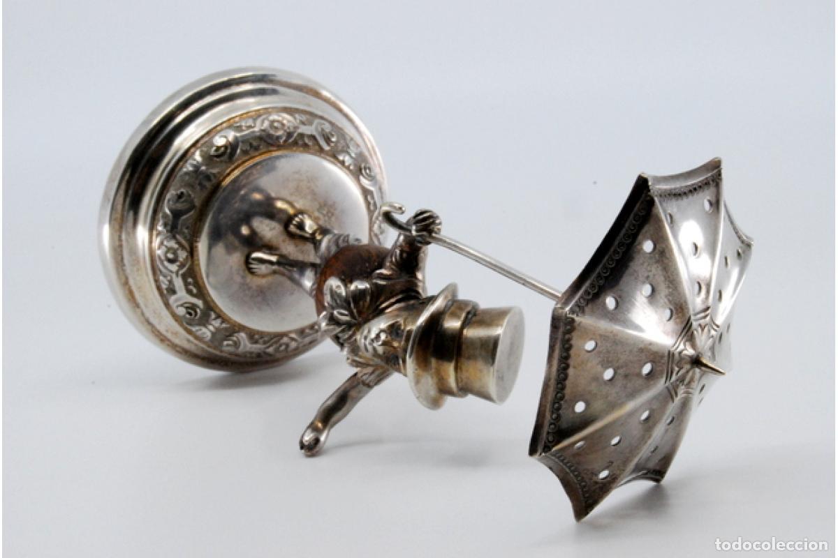 Antig&uuml;edades: soporte de plata para palillos de dientes - Foto 7
