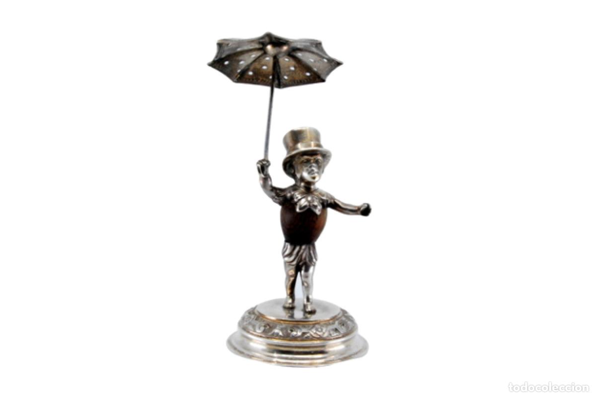 Antiques: soporte de plata para palillos de dientes