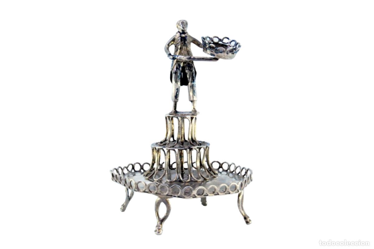 Antiques: Soporte para palillos de dientes de plata - Figura masculina