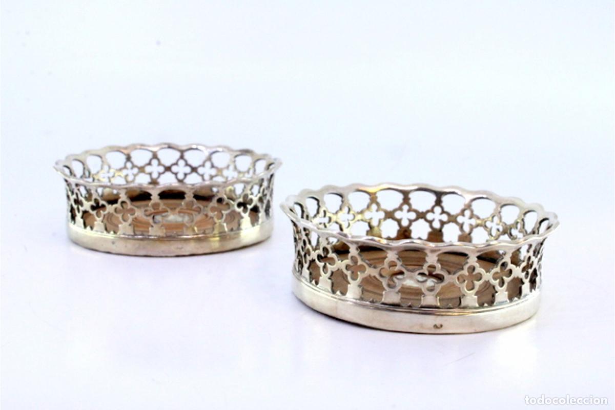 Antig&uuml;edades: Juego de posavasos de platas - Foto 2