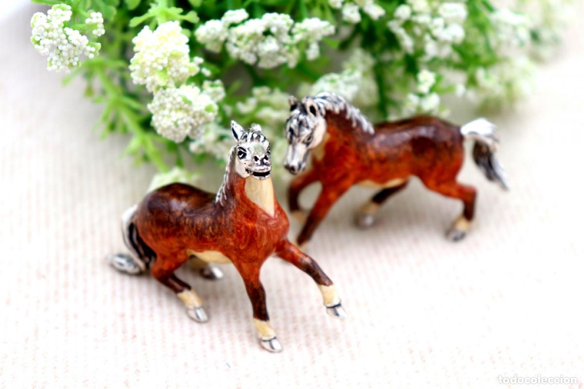 Antiquit&eacute;s: Conjunto de caballos de plata