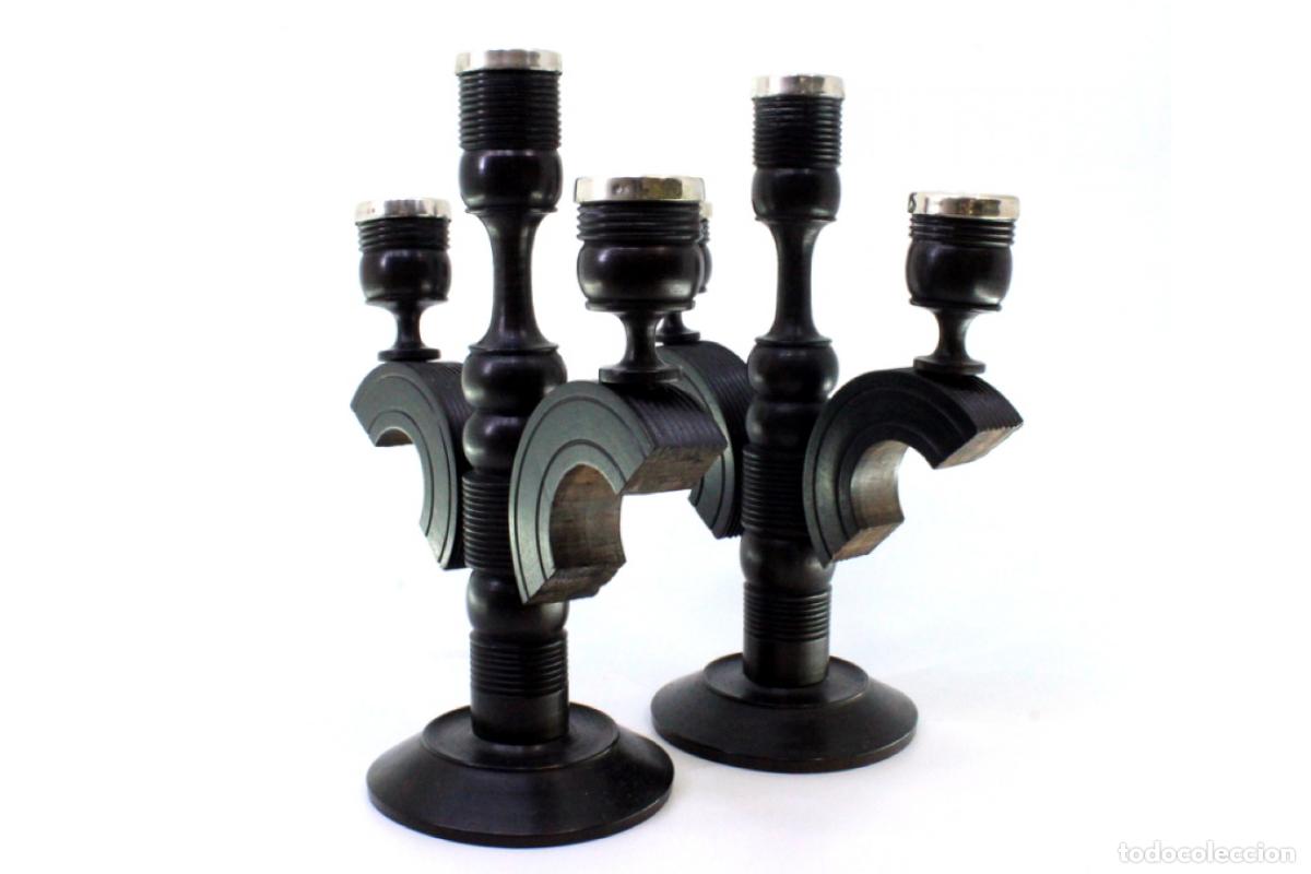 Antig&uuml;edades: Candelabros de &eacute;bano con plata - Foto 2