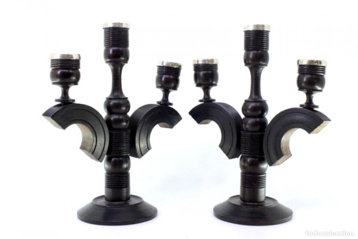 Antig&uuml;edades: Candelabros de &eacute;bano con plata - Foto 3