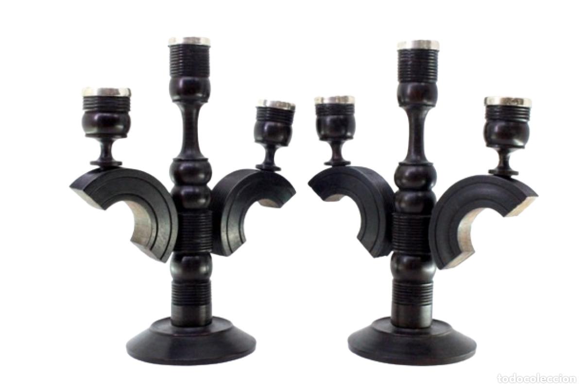 Antiquit&eacute;s: Candelabros de &eacute;bano con plata