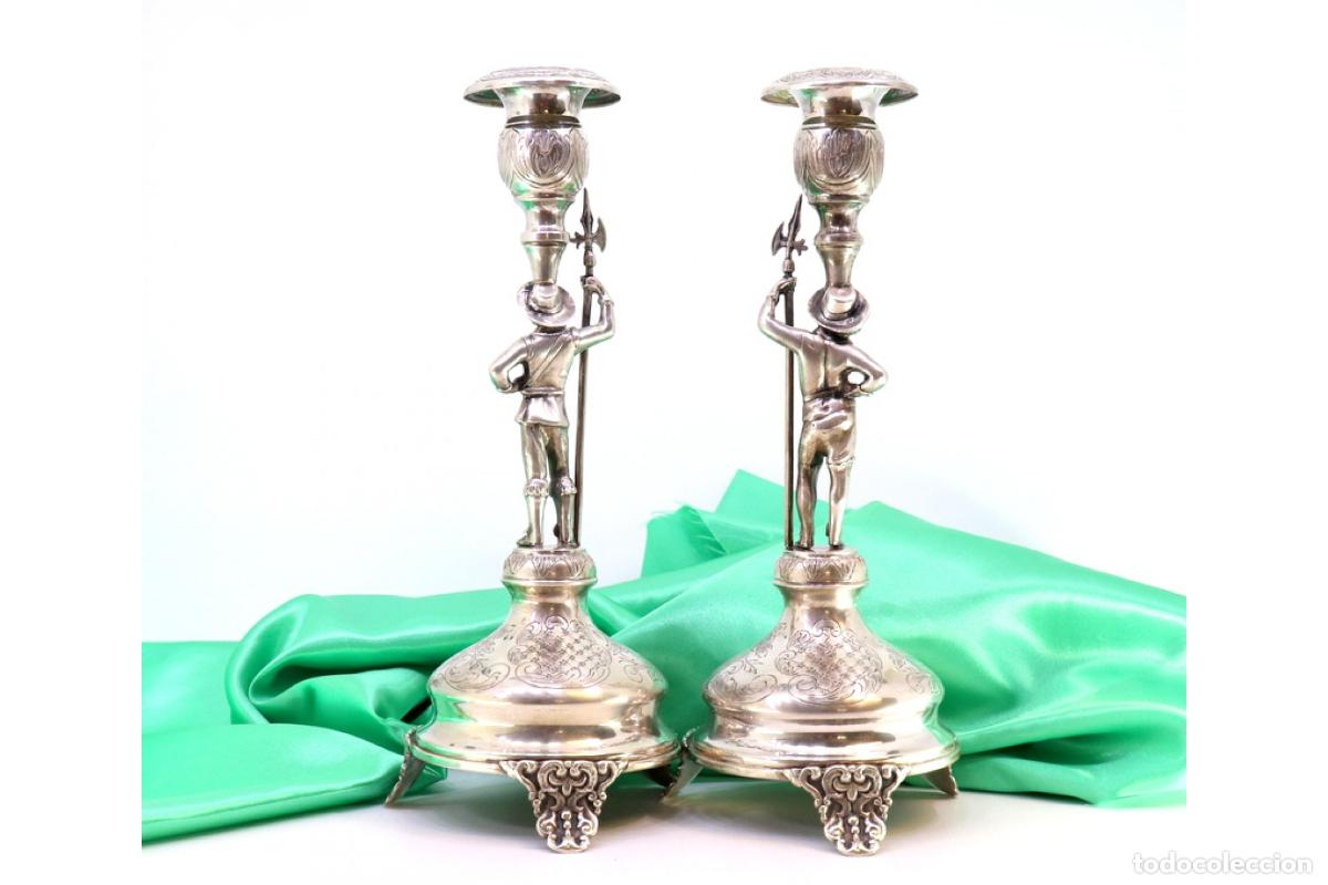 Antig&uuml;edades: candelabros de plata - Foto 2