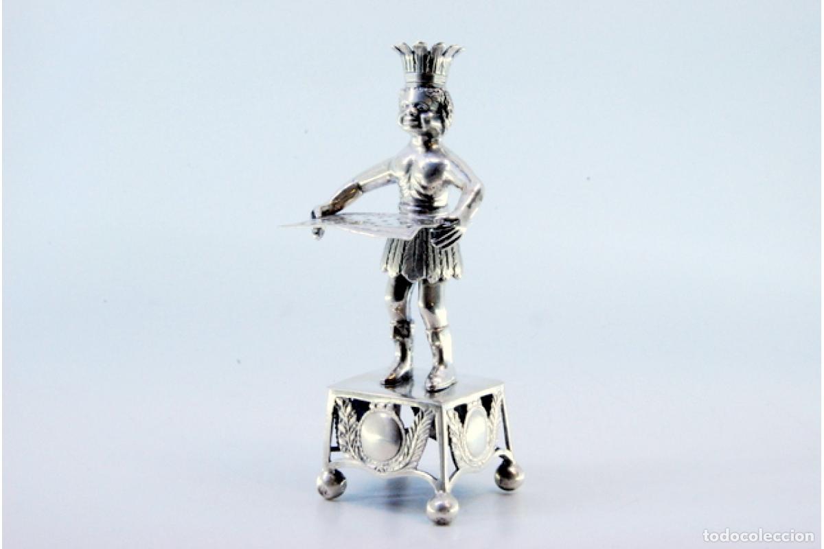 Antig&uuml;edades: Palillero de plata - Indio - Foto 3
